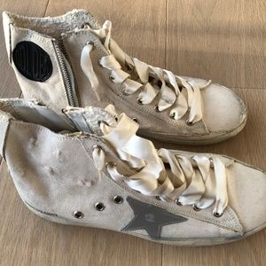 golden goose canvas high tops